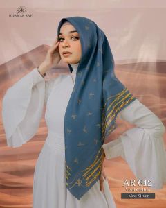 Jilbab hijab kerudung bergo krudung wanita dewasa segiempat motif terbaru new terlaris terkini modern kekinian murah viral 2022 Arrafi AR 612 adem mudah di bentuk cantik bahan voal ori premium cantik bayar di tempat COD gratis ongkir