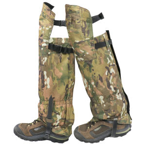 New Camouflage Leg Gaiters Waterproof Adjustable Knee Pads Oxford Fabric Outdoors Shoe Cover with Straps for Hunting Camping