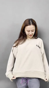 AIME BORDIR SWEATER CREWNECK FLEECE WANITA IC