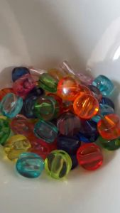 100 pcs Transparent Round Beads Size 9mm Mix assorted colors for diy beading crafts jewelry accessories