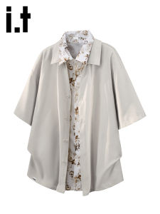 izzue | Summer Cool Imitation Layered Short Sleeve Shirt for Men