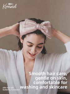 KRRAMEL | Non-tightening Hair Care Headband for Washing Face Silk