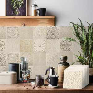 24pcs/set Tile Self-Adhesive Wall Stickers Peel And Stick Waterproof Living Room Kitchen Backsplash Bedroom Home Wall Stickers