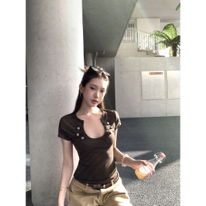 Body-shaping Women T-shirt Korean Style Lyocell