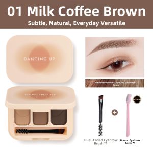 DANCING UP | Waterproof Three-Color Eyebrow Powder Palette with Brush 2026 New