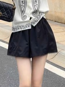 Quần Short Ống Rộng Cạp Cao Mùa Hè 2025 Cho Nữ Dáng Rộng Đa Năng Thường Ngày Mỏng Thời Trang Đơn Giản Thon Gọn