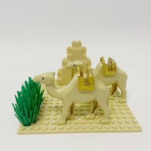 Camels Building Blocks DIY Toys Camels Stable desert animal camel model sand dune Animal Habitat Model Kit Creative Toys