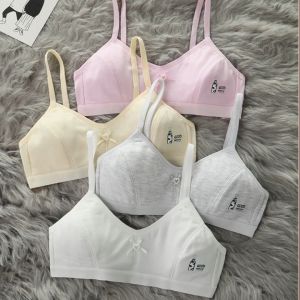 พร้อมส่งชุดชั้นในเด็กระยะเวลาการพัฒนาเสื้อชั้นในเด็กผู้หญิงผ้าฝ้ายเสื้อกั๊กสลิงคละสี3ตัวชุดชั้นในกีฬา