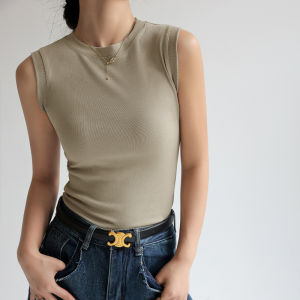 MiiOW | Wide Shoulder Round Neck Slimming Summer Tank Top