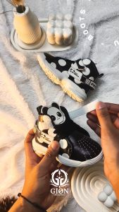 Sepatu Boots Anak Motif Panda Usia 1 - 3 Tahun Laki-Laki Perempuan
