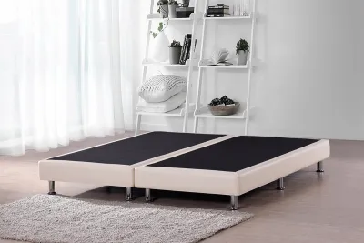 [Free Installation] Durable Divan Bed Base | PVC Bedframe with Metal Legs | All Sizes (Single/SS/Queen/King) | Free Delivery