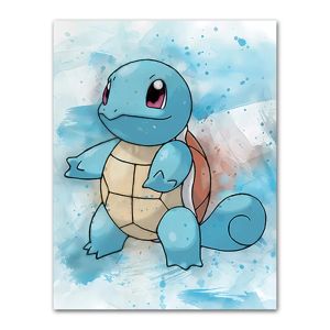 Anime Pokemon Canvas Painting Bulbasaur Charmander Squirtle Poster and Print Watercolor Wall Art Picture Home Decor Ki