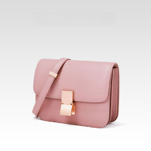 2024 New Genuine Leather Ladies Bags Pink Square Bag Box Bag Easiest for Match Shoulder Messenger Bag Cowhide Small Square Bag