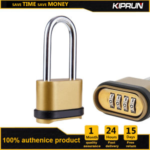 กุญแจแบบรหัส KIPRUN ตัวล็อค4รหัสการผสมหลักโลหะผสมสังกะสีมือจับประตูกันน้ำสำหรับกุญแจคล้องแบบรหัสกลางแจ้งล็อกล็อกเกอร์สำหรับงานหนักล็อครหัสผ่านความปลอดภัยสูง