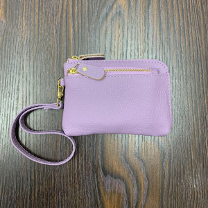 MEIFEI | Multi-Compartment Leather Clutch Wallet with Keychain and Coin Pouch for Women