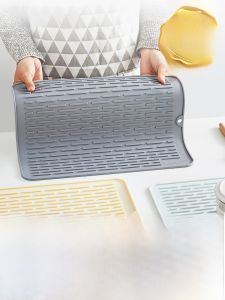 Non-Slip Silicone Heat Resistant Pad Kitchen Countertop Protection Drain Mat Cutting Board Fixed Dining Table Pad Large Pot Pad Anti-Scalding