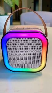 🔥【SG Ready Stock】🔥2024 New LED Speaker Bluetooth 2 Mic 1 Set Home Karaoke Speaker KTV Mini Portable Cute Wireless Microphone Outdoor Christmas Gift