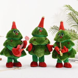 Tiktok Electric Plush Children Singing Talking Record Wiggle Christmas Doll Dancing Cactus Toy Xmas Santa Elk Snowman Twisting Dancer Stuffed Toy for kids boys girls Mainan Kaktus Bercakap 仙人掌玩具