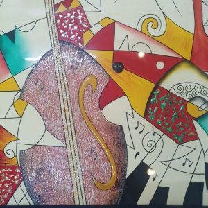 Tranh sơn mài PICASSO  Tranh Vẽ Nghệ Thuật cao cấp Thanh Bình Lê size 45x45 cm có khung sơn mài  treo tường trang trí nhà cửa văn phòng quà tặng tân gia tặng dịp Lễ Tết đầy ý nghĩa