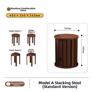 SAMEDREAM | Stackable Wooden Stool