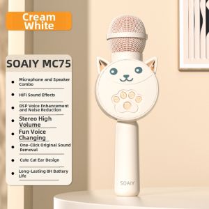 soaiy | Wireless Bluetooth Karaoke Microphone for Home Use