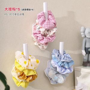 Multi-Functional Hair Tie Holder Wall Mounted Self Adhesive Hook Storage Rack for Dormitory Home Organization Jewelry Display