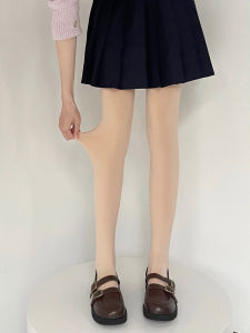 Thickened Winter Womens Tights with Fleece Liner Natural Naked Feel Leggings Pants Polyester Material Pure Color Pattern