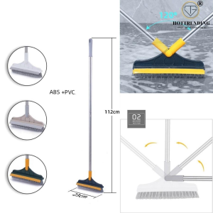Chổi Chà Sàn Nhà Tắm Thông Minh Thiết Kế Đầu Gạt Nước Và Đầu Chổi Xoay 120 Độ Quét Nhà Siêu Sạch Mọi Góc Bẩn Hàng Đẹp Chuẩn Tốt