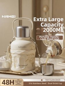 Thermal High-Capacity Beautiful Insulated Mug 2000ml