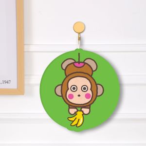 Monkichi Cartoon Hanging Sponge Hand Towel Decorative Small Hanging Ornament Mischievous Monkey Household Cleaning Tool