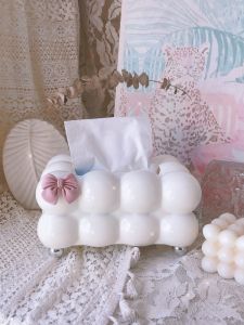 Creative Cream Style Tissue Box Spring Living Room High End Luxury Home Dining Table Tea Table Desktop Tissue Box