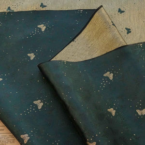 Gold Silk Butterfly Yarn-dyed Fabric Fashion Soft Jacquard Fabric Sewing Women Dress Garment Fabric TJ22186