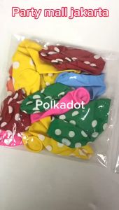 Balon Latex Mix 10 20 30 pcs Metalik Doff Macaron Chrome Polkadot uk 12inch