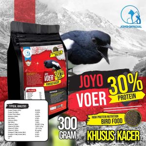 VOER BURUNG KACER | VOER GACOR | VOER HARIAN | VOER NUTRISI KOMPLIT | JOYO VOER PROTEIN 30% (KHUSUS KACER ) 150 GR