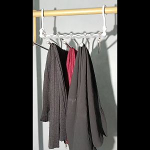 Space Saver Pants Hanger Non-Slip Drying Rack Stainless Steel Trousers Scarf Wardrobe Storage Laundry Closet Organizer