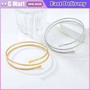 Upper Arm Bracelet Metal Coil Swirl Spiral Shape Armband Cuff Fashion Simple Arm Bangle Armlet Adjustable for Women Girl