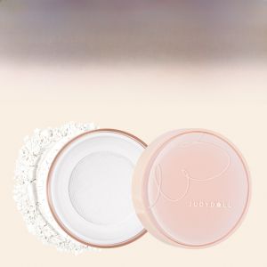 JudydoLL Orange Flower Water Powder Compact Long-lasting Matte Finish Double-layer Oil-control Makeup Setting Powder for Women