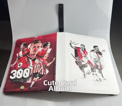 Leather Football Star Card Album Cristiano Ronaldo Lionel Messi World Cup Panini Loose Leaf Storage Box Tabletop Game Card Holder