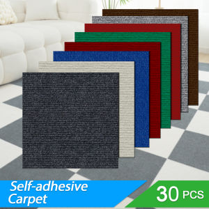30pcs 9 colors Self-adhesive carpet Square 30*30cm Peel And Stick Removable sticker For DIY Home Furnishing Floor Tiles Hallway