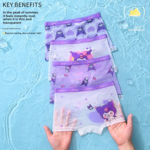 Girls Summer Ice Silk Briefs Flat Angle Breathable Quick Dry Underwear Cool Feeling Comfortable Polyester Fiber Kids Pants
