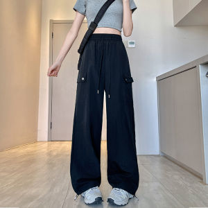 Miiow | Quick Dry Straight Leg Workwear Pants Womens Spring Summer Loose Casual Sports Wide Leg Sweatpants High Waist Long Pants