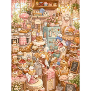Jigsaw Puzzle for Adults 500/1000/1200/2000PCS Fairy Bakery Fantasy Scene DIY Craft Home Wall Decoration Gift Idea