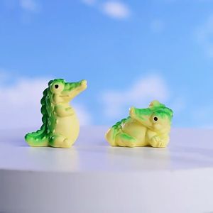 Mô hình cá sấu béo mũm trang trí tiểu cảnh terrarium DIY