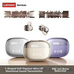 Lenovo | Bluetooth Bone Conduction Ear Hook Headphones Noise Cancelling Open Ear