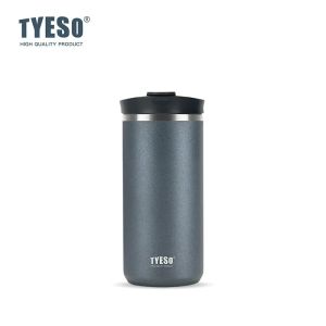 Tyeso French Press Coffee Cup Maker Press Tumbler Bottle Stainless Steel Vacuum Insulated Portable Coffee Mug BPA Free Outdoor