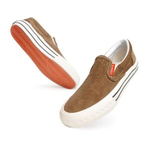 Dorks Slip On Cordoray Brown - Sepatu Sneakers Casual Pria Wanita Sepatu Sekolah Dorks