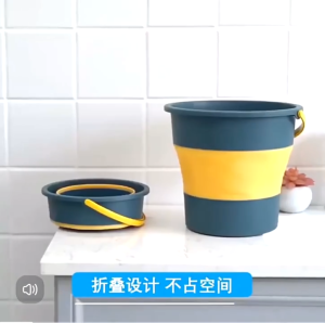 ZH484 Folding Bucket Lightweight Wash Bucket for Outdoor Car Wash Fishing Bucket Space Saving Folding Bucket