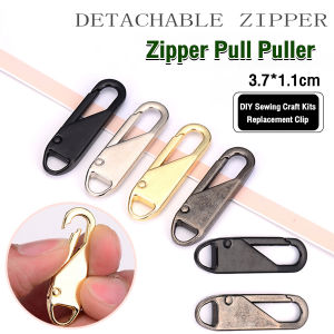 ItemMart Zipper Pull Puller End Fit Rope Tag Fashion Metal Zippers DIY Sewing Craft Kits Replacement Clip