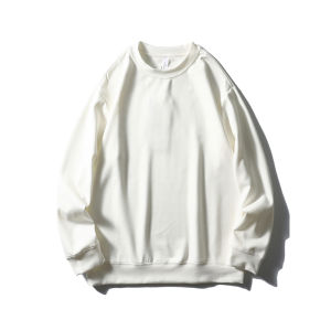 Áo Nỉ Dày Hai Mặt Cho Nam Tay Dài Mùa Xuân Thu Áo Khoác Ngoài Thường Ngày Cổ Tròn Màu Trơn Phong Cách Mỹ Thời Trang Trẻ Trung