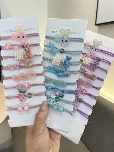 Korean Style Hair Ties for Students Girls Cute Cartoon Forest System Elastic Hair Bands Childrens Hair Ropes Fashionable Hair Accessories